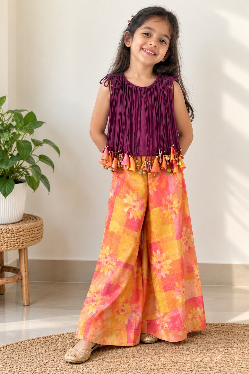 Sunset Blooms Palazzo Set